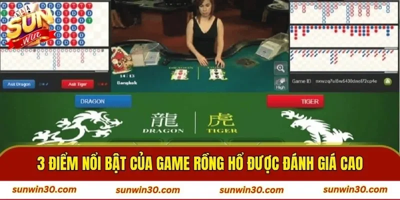 3 điểm nổi bật của game rồng hổ được đánh giá cao