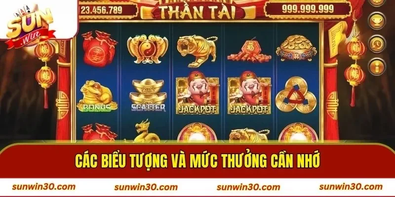 Các biểu tượng và mức thưởng cần nhớ