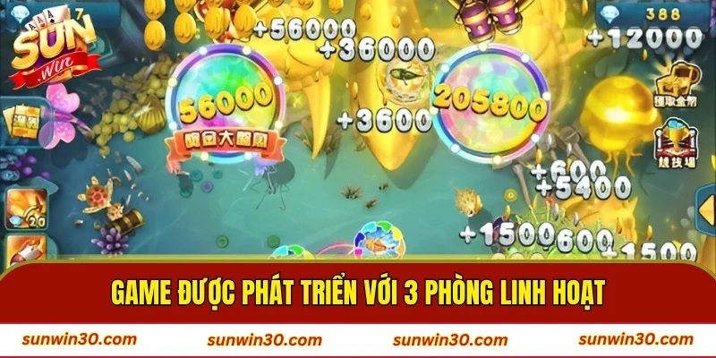 Game được phát triển với 3 phòng linh hoạt