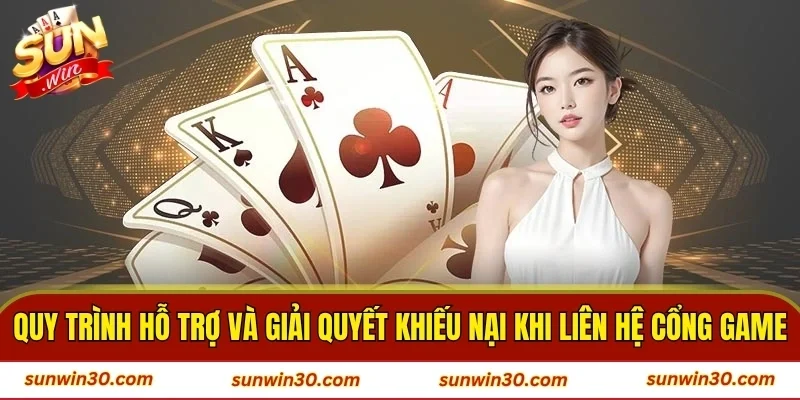 Quy trình hỗ trợ và giải quyết khiếu nại khi liên hệ cổng game